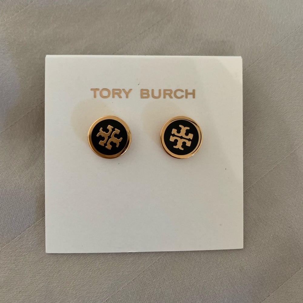 Tory Burch Emblem Stud Earrings